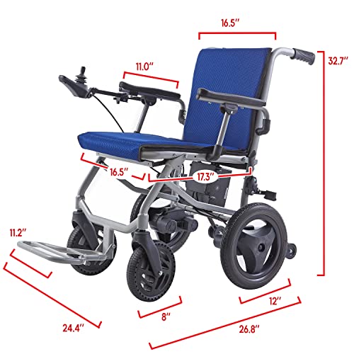 World's Lightest (Weight-30lbs) Foldable Electric Wheelchair, Travel Size, User-Friendly. (Model 2) from K KLANO