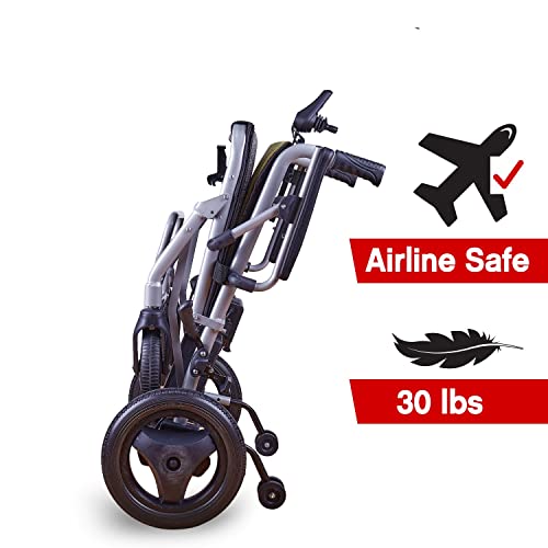 World's Lightest (Weight-30lbs) Foldable Electric Wheelchair, Travel Size, User-Friendly. (Model 2) from K KLANO