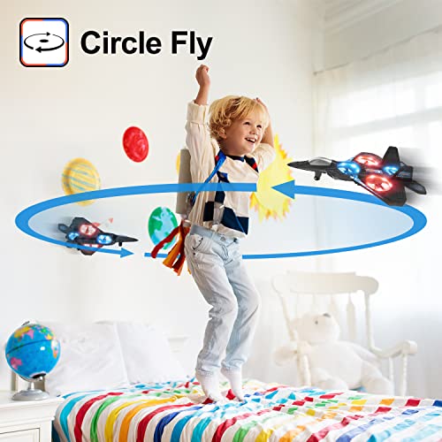 HOLYFUN Drone for Kids and Beginners RC Plane with Light, Remote Control Airplane Quadcopter Helicopter with Auto Hovering, 3D Flip and 3 Batteries (18 Mins), Great Gift Toy for Boys and Girls from 