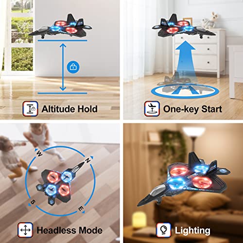 HOLYFUN Drone for Kids and Beginners RC Plane with Light, Remote Control Airplane Quadcopter Helicopter with Auto Hovering, 3D Flip and 3 Batteries (18 Mins), Great Gift Toy for Boys and Girls from 