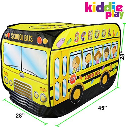 Kiddie Play School Bus Pop Up Play Tent for Kids Boys & Girls Indoor Outdoor Playhouse Toy from Kiddie Play