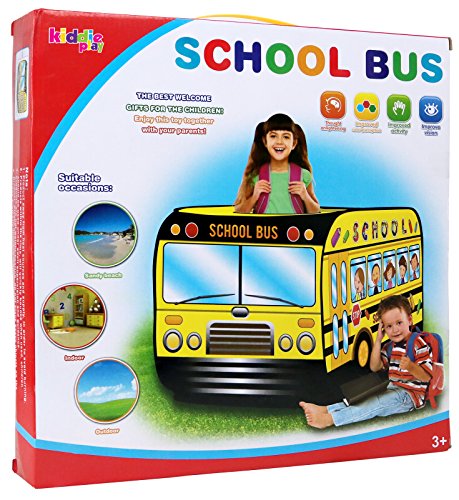Kiddie Play School Bus Pop Up Play Tent for Kids Boys & Girls Indoor Outdoor Playhouse Toy from Kiddie Play