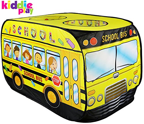 Kiddie Play School Bus Pop Up Play Tent for Kids Boys & Girls Indoor Outdoor Playhouse Toy from Kiddie Play