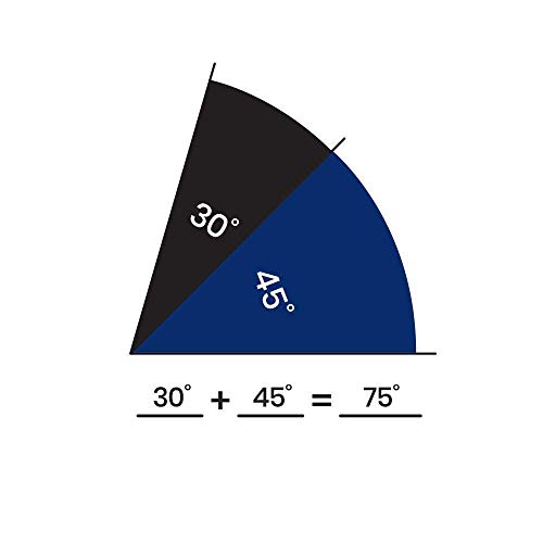 hand2mind Plastic Rainbow Angle Circles Classroom Set, 7 Different Angles and Degrees, Math Manipulatives for Elementary School, Angle Circle Maker, Geometry Set, Homeschool Supplies (Set of 24) by Zhanhui