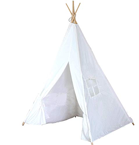 Teepee Tent for Kids | Tipi Tents Indoor Outdoor | Play Tent Foldable 5 Feet Tall 4 Poles | Customizable Tent | Large Childrens Teepee Tents for Girls and Boys Kids Teepee Tent | Strong Wooden Poles from PEP STEP