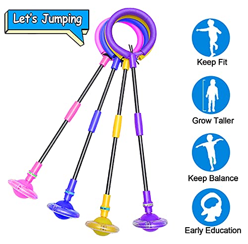BEBJUIL Kids Skip Ball,Foldable Ankle Skip It Ball Flashing Jumping Ring Colorful Sports Swing Ball Fitness Fat Burning Jump Rope Exercise Skipping Toy for Kids (Blue) from Yongkang city qiaomai industry and Trade Co., Ltd