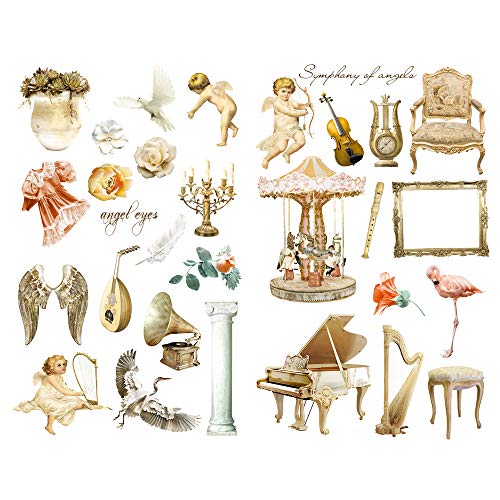 Seasonstorm Retro Love Angel Kawaii Aesthetic Happy Planner Diary Journal Stationery Scrapbooking Stickers Travel Art Supplies from seasonstorm