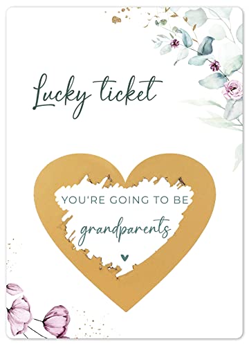 JoliCoon Pregnancy announcement scratch card - You are going to be grandparents - Baby announcement - Eucalyptus by 
