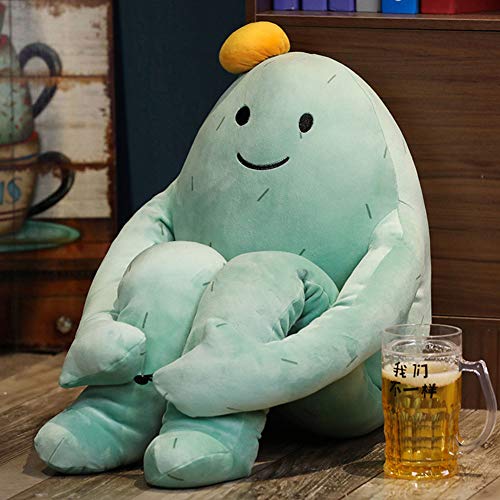 WAQIA HOUSE Novelty Cactus Plush Toy Stuffed Cactus Pillow Cute Squatting Cactus Plush Doll Funny Lying Cactus Sleeping Pillows for Adults from WAQIA HOUSE