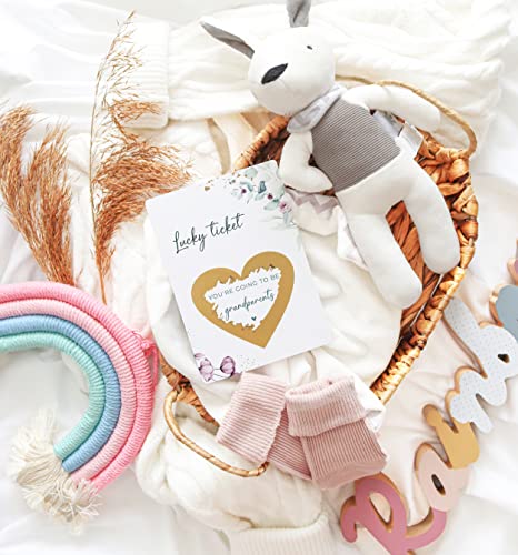 JoliCoon Pregnancy announcement scratch card - You are going to be grandparents - Baby announcement - Eucalyptus by 