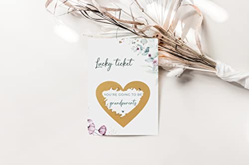 JoliCoon Pregnancy announcement scratch card - You are going to be grandparents - Baby announcement - Eucalyptus by 