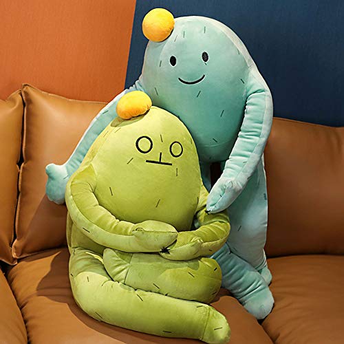 WAQIA HOUSE Novelty Cactus Plush Toy Stuffed Cactus Pillow Cute Squatting Cactus Plush Doll Funny Lying Cactus Sleeping Pillows for Adults from WAQIA HOUSE