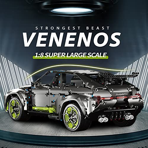 ZYLEGEN Lambo Sports Car MOC Building Blocks Kit, 1:8 Scale Race Car Model Toys Technical Vehicle Construction Toy Building Set for Adults(3,251pcs) from ZYLEGEN