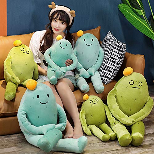 WAQIA HOUSE Novelty Cactus Plush Toy Stuffed Cactus Pillow Cute Squatting Cactus Plush Doll Funny Lying Cactus Sleeping Pillows for Adults from WAQIA HOUSE