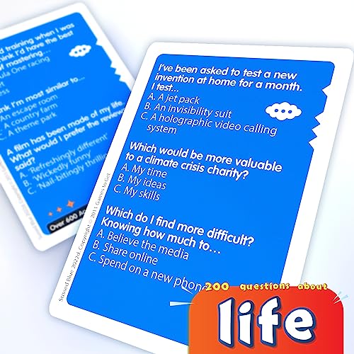 SUSSED The Wacky Would You Rather Card Games | Fun Social Gifts for Teens, Boys, Girls, Families, Adults & More | No Board Needed | 10+ Years | Cool Blue Travel Deck from SUSSED