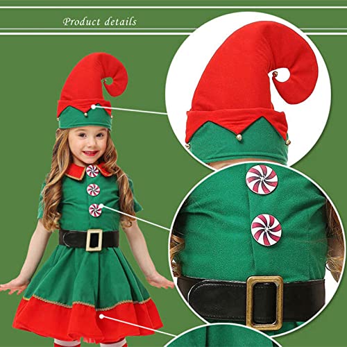 Aunaeyw 2022 Christmas Elf Costume Clothes Set for Parents and Child Santa's Helper Cosplay Sets Men Women Christmas Elf Outfit for Holiday Party (Boy, 3-4 Years) by Aunaeyw