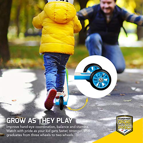 Swagtron K6 Toddler Scooter, Convertible 4-in-1 Ride-On Balance Trike & Training Bike for 3-5 Year Olds â ASTM F963 Certified (Blue) from SWAGTRON