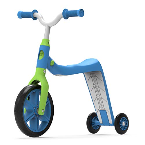 Swagtron K6 Toddler Scooter, Convertible 4-in-1 Ride-On Balance Trike & Training Bike for 3-5 Year Olds â ASTM F963 Certified (Blue) from SWAGTRON