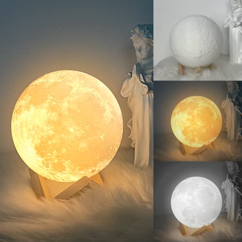 Moon Lamp Balkwan 4.7 inches 3D Printing Moon Light uses Dimmable and Touch Control Design,Romantic Funny Birthday Gifts for Women ,Men,Kids,Child and Baby. Rustic Home Decor Rechargeable Night Light from Balkwan.co
