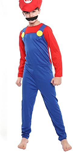 snow flying Brothers Halloween Cosplay Costume Super Costume Kids Cosplay Costume Red Kids-M by 