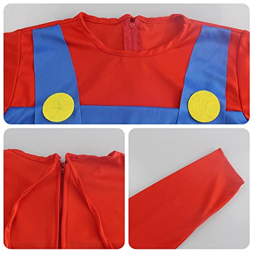 snow flying Brothers Halloween Cosplay Costume Super Costume Kids Cosplay Costume Red Kids-M by 