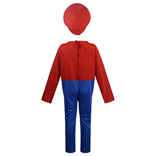 snow flying Brothers Halloween Cosplay Costume Super Costume Kids Cosplay Costume Red Kids-M by 