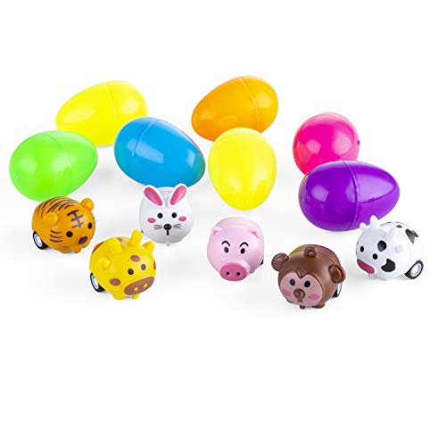 100 Pcs Prefilled Easter Eggs with Novelty Toys Premium for Easter Theme Party Favor, Easter Eggs Hunt, Easter Basket Stuffers/Fillers, Classroom Prize Supplies by YiZhongGou E-commerce Ltd