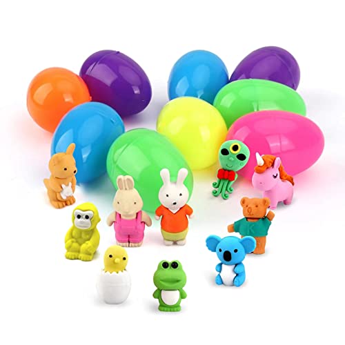 100 Pcs Prefilled Easter Eggs with Novelty Toys Premium for Easter Theme Party Favor, Easter Eggs Hunt, Easter Basket Stuffers/Fillers, Classroom Prize Supplies by YiZhongGou E-commerce Ltd