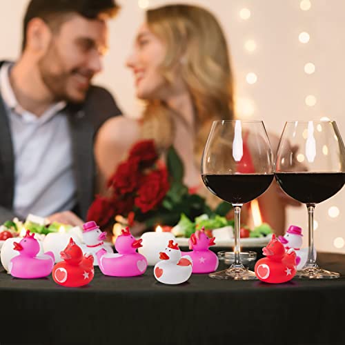 Haooryx 20Pcs Valentineâs Day Rubber Duckies Toys, Novelty Pink Unicorn Ducks Valentines Wedding Anniversary Party Favors Bathtub Decoration Baby Shower Decor Ducky Classroom Exchange Gift for Kids by Haooryx