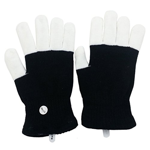 Luwint Children LED Gloves Finger Light Up Gloves - Amazing Colorful Glow Flashing Novelty Toys for Kids with Extra Batteries by DreamsEden