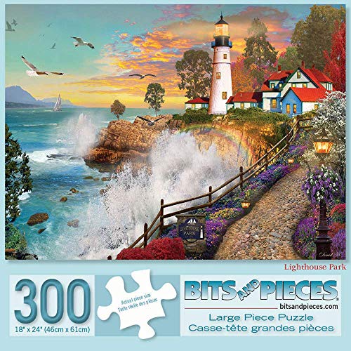 Bits and Pieces - 300 Piece Jigsaw Puzzle for Adults 18" x 24"Â  - Lighthouse Park - 300 pc Jigsaw by Artist David Maclean from Melville Direct