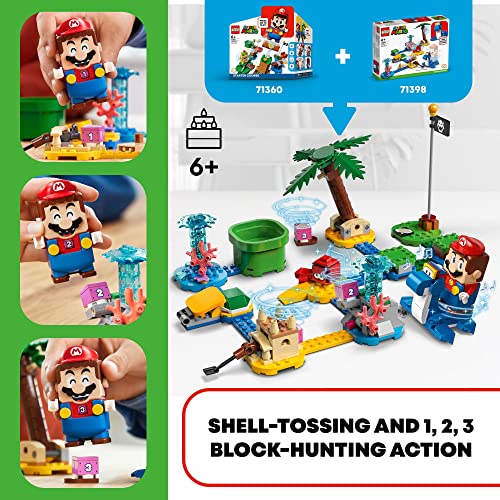 LEGO Super Mario Dorrieâs Beachfront Expansion Set 71398 Building Kit; Collectible Toy for Kids Aged 6 and up (229 Pieces) by LEGO