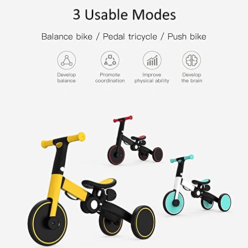 3 in 1 Toddler Bike Kids Tricycle Children Balance Bike Push Bicycle Pedal Trike Bike Removable Pedals Lightweight Portable Foldable No Assembly 2-4 Year Old - by M.A.D. for Everything by M.A.D. for Everything