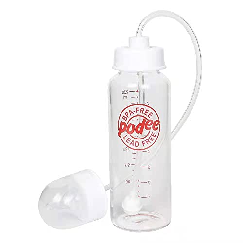 Hands Free Baby Bottle - Anti-Colic Self Feeding System 7 oz Glass Bottle (1 Pack - Pink) by Bamla LLC