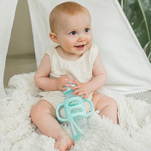 Dr. Brown's Sippy Straw Bottle with Silicone Handles, Green, 8 oz by Dr. Brown's