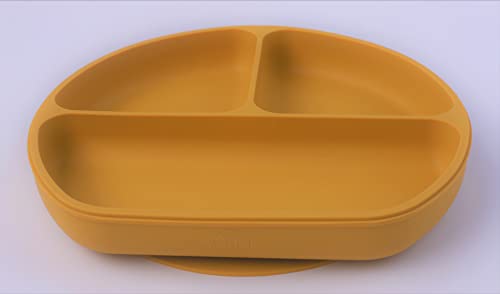 AOZ GMP Baby Feeding Set 8-Piece Led Weaning Supplies - Plate, Spoon, Fork, Bib, Bowl, Sippy Cup with Straw and Lid, and Water Cup - Set for Toddler- Food Grade BPA Free - Dishwasher Safe (Mango) from AOZ GMP