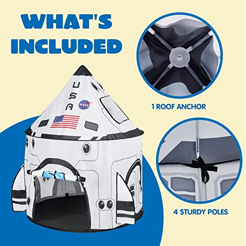 JOYIN Rocket Ship Play Tent Pop up Play Tent Kids Indoor Outdoor Spaceship Playhouse Tent Set from JOYIN