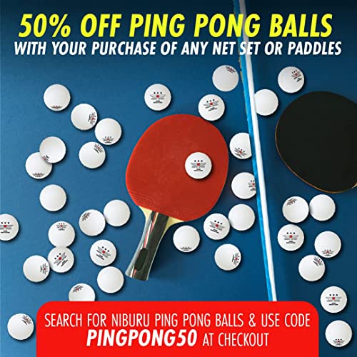 NIBIRU SPORT Ping Pong Paddles Set of 4 - Table Tennis Paddles, 8 Balls, Storage Case - Table Tennis Rackets & Game Accessories by NIBIRU4U LLC