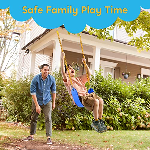 TURFEE 2 Pack Swing Seat with 128cm Chain, Swing Set Accessories Replacement with 4 snap Hook for Kids Outdoor Play Playground, Trees, Swing Set, Playground (Blue) by Mccormick Trading LLC