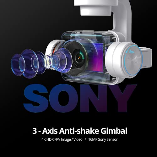 Potensic Dreamer 4K Pro Drones with 3-Axis Gimbal Camera for Adults, FPV GPS Quadcopter with 2KM Transmission Range, 28mins Flight, Brushless Motor, Auto-Return, with Metal Carry case and 32G SD Card by Potensic