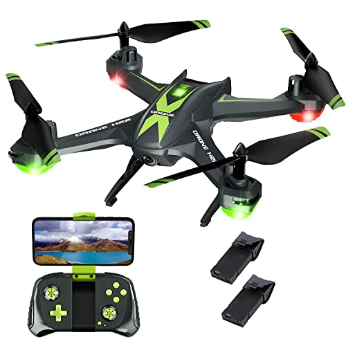 Drone for Kids Adults with HD Camera, Cool Toys Gifts for Boys Girls Teenages H22 Remote Control Quadcopter with FPV Live Video,Headless Mode and Two Batteries Long Fly Time for Beginners by AVIALOGIC