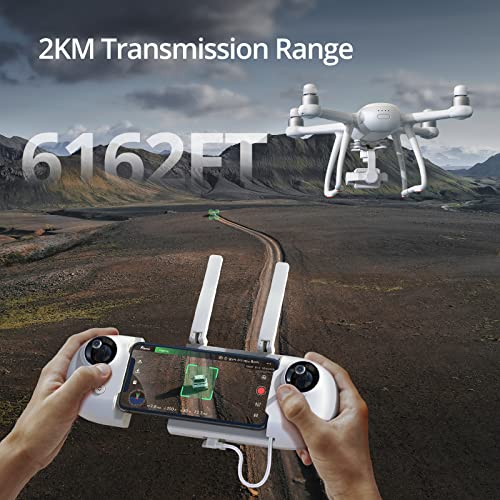 Potensic Dreamer 4K Pro Drones with 3-Axis Gimbal Camera for Adults, FPV GPS Quadcopter with 2KM Transmission Range, 28mins Flight, Brushless Motor, Auto-Return, with Metal Carry case and 32G SD Card by Potensic