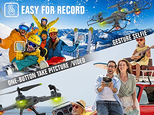 Drone for Kids Adults with HD Camera, Cool Toys Gifts for Boys Girls Teenages H22 Remote Control Quadcopter with FPV Live Video,Headless Mode and Two Batteries Long Fly Time for Beginners by AVIALOGIC