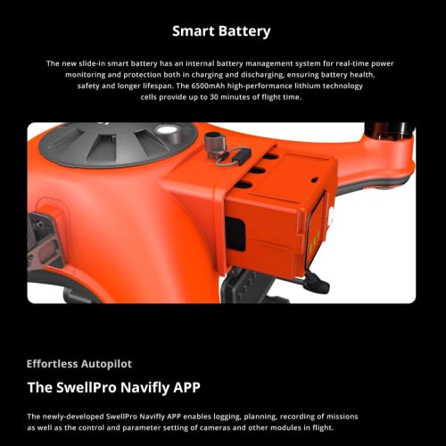 Swellpro SplashDrone 4 Fishing Drone 2KG Payload 3-Axis Gimbal 4K Camera Drones , 38mph 5Km Cast IP67 Waterproof Drone with Sonar Fish Finder (GC3-S PL1-S Bundle 2) by Swellpro