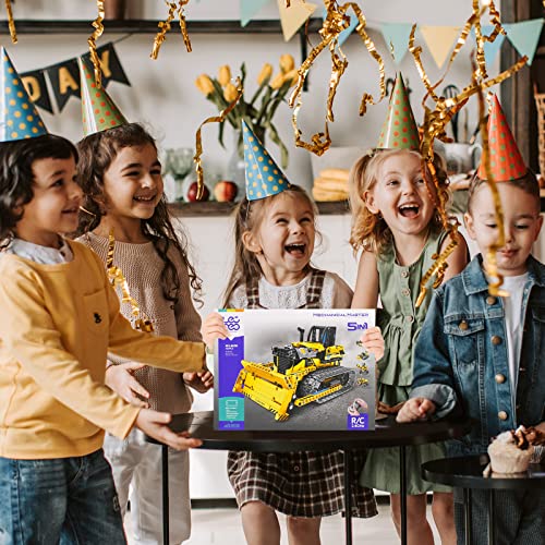 LECPOP 5 in 1 STEM Projects for Kids, Building Block Sets for Boys, Construction Toys for Kids Ages 8-14, RC Bulldozer/Robot/Dump Trucks Engineering Toys, Ideal Gifts for Boys & Girls by SHANTOU QIHUI TOYS INDUSTRIAL CO.,LTD