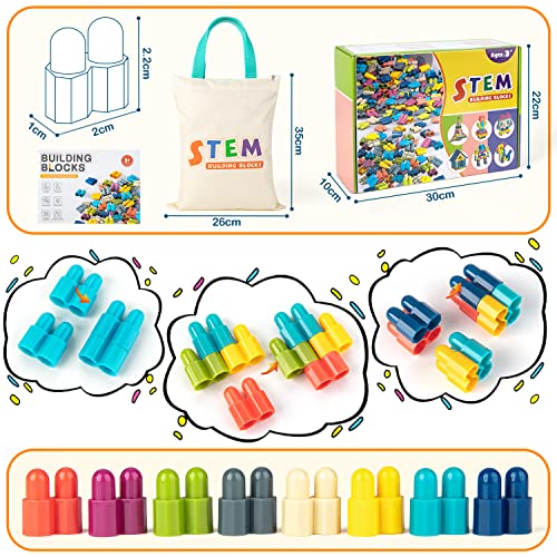 Tigerhu Kids 1120pcs Building Blocks Set Educational STEM Building Toy, Construction Block Toys Set Learning Playset Kit for Boys Girls, Child Brain Development Preschool Kindergarten Toy Age 3+ from Tigherhu
