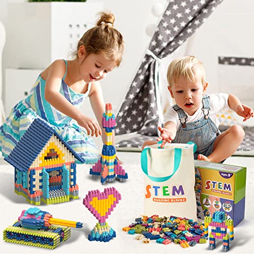 Tigerhu Kids 1120pcs Building Blocks Set Educational STEM Building Toy, Construction Block Toys Set Learning Playset Kit for Boys Girls, Child Brain Development Preschool Kindergarten Toy Age 3+ from Tigherhu