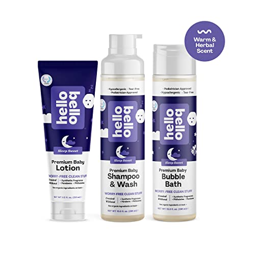 Hello Bello Vanilla Baby Lotion - Dermatologist-Tested & Hypoallergenic for Sensitive Skin - Thoughtful Ingredients - Nourishing & Non-Greasy - Sweet Sleep 8.5 Fl Oz by Hello Bello