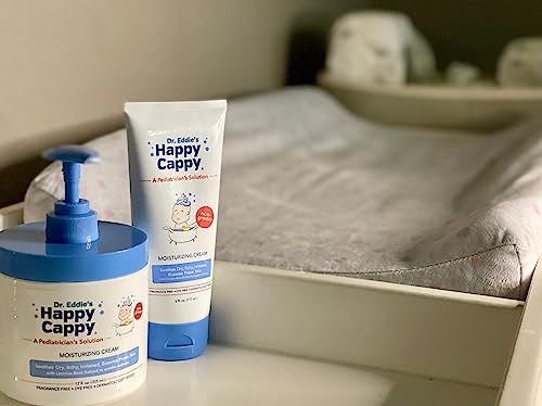 Dr. Eddie's Happy Cappy Moisturizing Cream For Children, Soothes Dry, Itchy, Irritated, Eczema Prone Skin, Dermatologist Tested, No Fragrance, No Dye, Non-Greasy, 6 oz Tube by 
