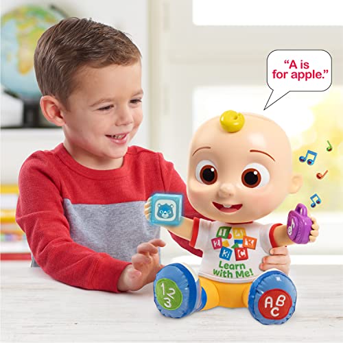 CoComelon Interactive Learning JJ Doll with Lights, Sounds, and Music to Encourage Letter, Number, and Color Recognition, Kids Toys for Ages 18 Month by Just Play
